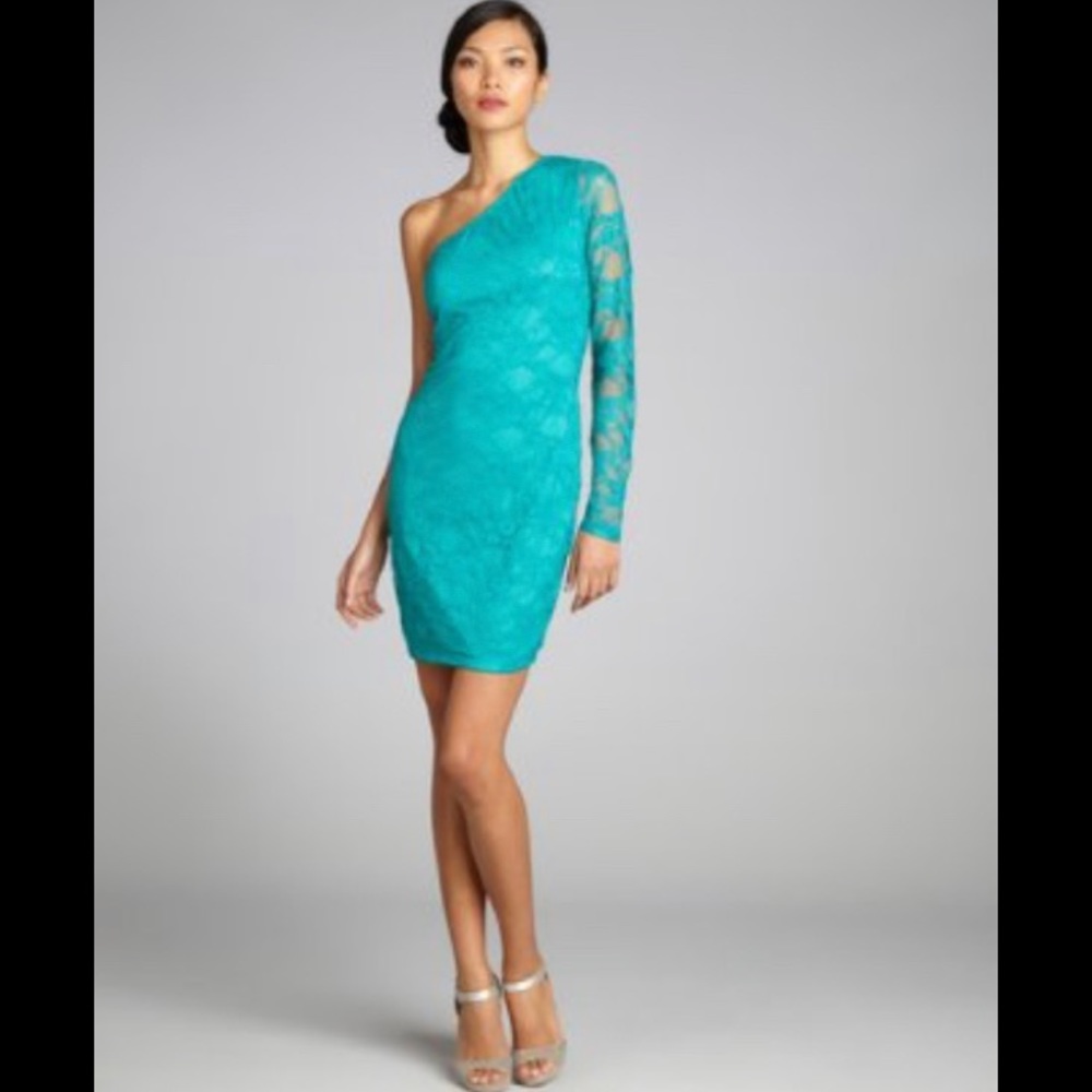 Wyatt One Shoulder Sleeve Cocktail Dress Size: Medium